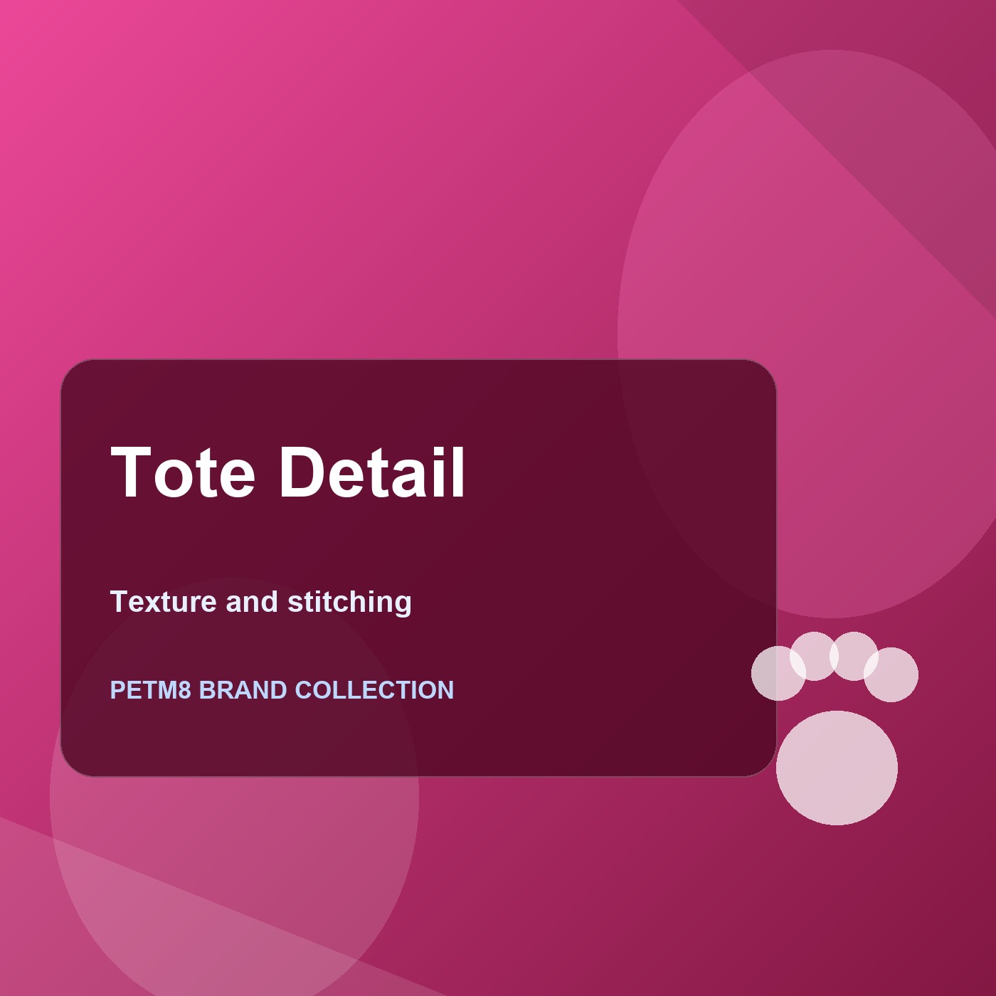 Paw Print Tote Bag - paw print detail